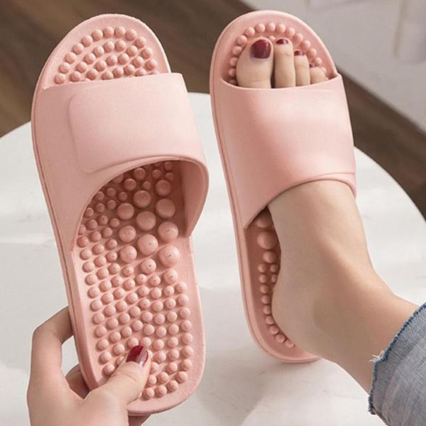 

slippers massage shoes indoor bathroom soft non-slip home wear-resistant comfortable for women, Black