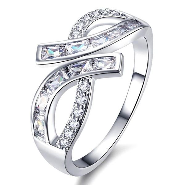 

cluster rings fashion irregular full zircon diamond for women femme white gold silver color bling luxury jewelry anillos bijoux gift, Golden;silver