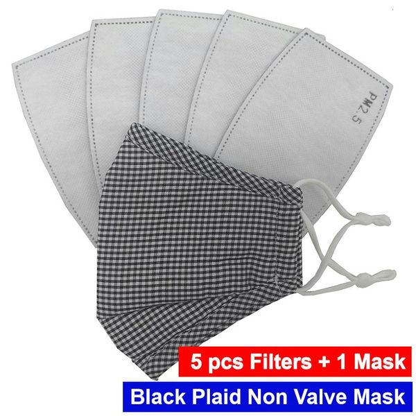 

5 pcs filter for one 1day fashion face cotton reuse washable dust mask 3at15d