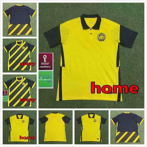 

20 21 малайзия национальная команда футбол для футболки 2021 mailoots de football home own униформа футболки с коротким рукавом, Black;yellow