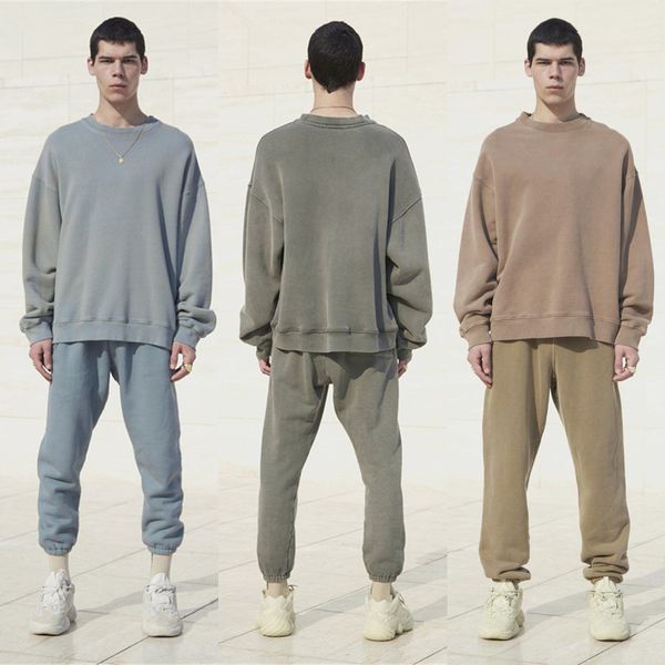 

зима осень jogger брюки сезона 6 шестой брюки канье джери вергилий спортивные костюмы спортивная одежда мужские бегуны твердые sweatpants ры, Black