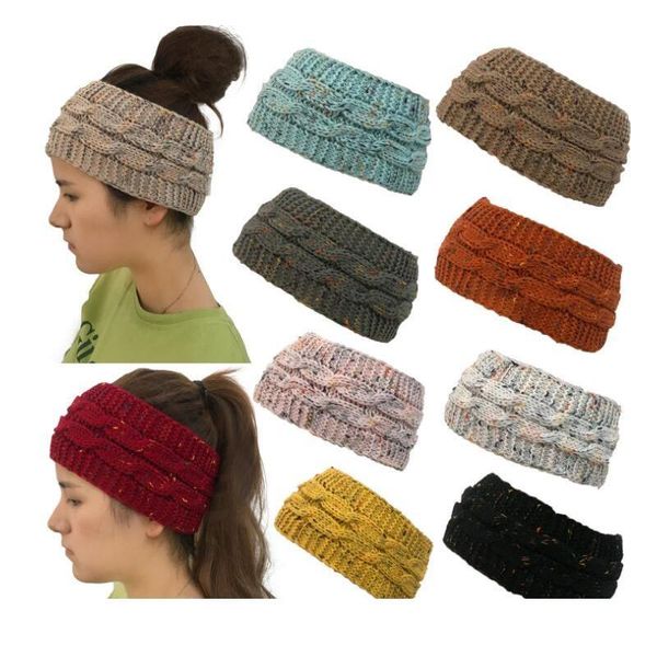 

women winter warm knitted hats headwear stretchy soft comfort ponytail hats skullies beanies hats no wool ca qylots