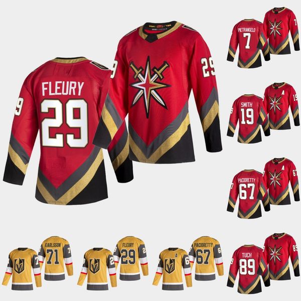 

women vegas golden knights 2021 reverse retro jersey marc-andre fleury pietrangeloryan reaves robin lehner mark stone pacioretty tuch, Black;red