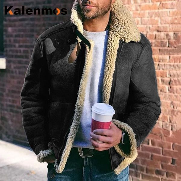 

men parka faux fur autumn winter harajuku korean wadding coat solid jacket abrigos mujer invierno winter coat men clothing1, Black