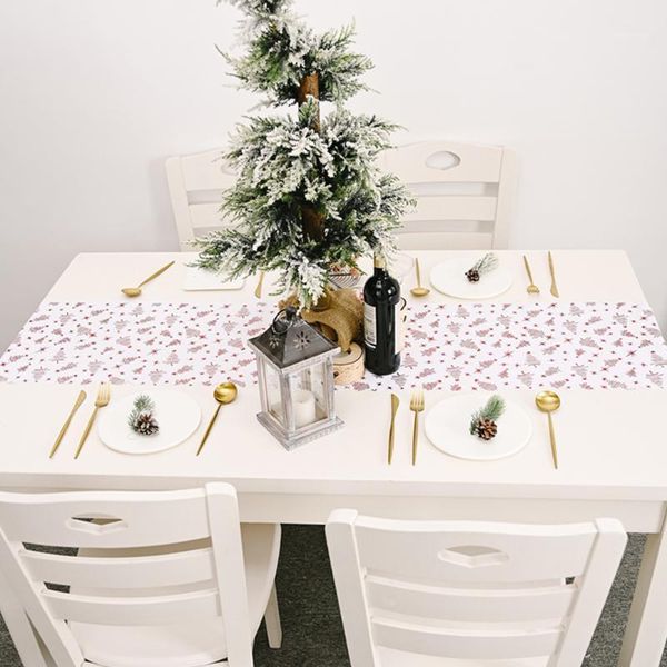

new stamping table flag christmas decorations table runner festival covers vintage tablecloth deskornament#381