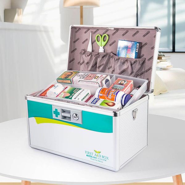

16 inch aluminum alloy box r8033 with lock safety box home storage
