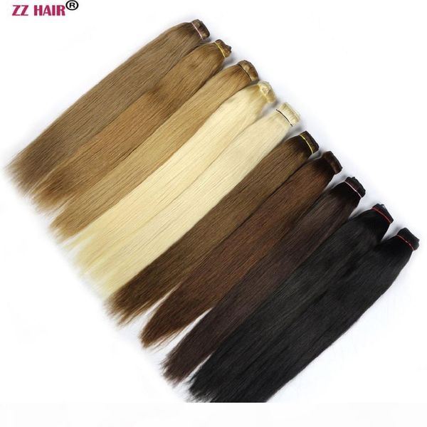 

16"-28" 100% brazilian remy human hair 100g 1pcs set clips in on human hair extension one piece hair 5 clips natural straight, Black;brown