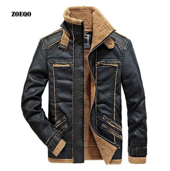 

winter mens leather jackets and coat men faux coats biker motorcycle male classic jacket chaqueta cuero hombre1, Black