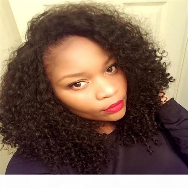 

8a new hand tied high ponytail virgin indian short full lace wigs glueless lace front human hair wigs loose wave with 150% density, Black;brown