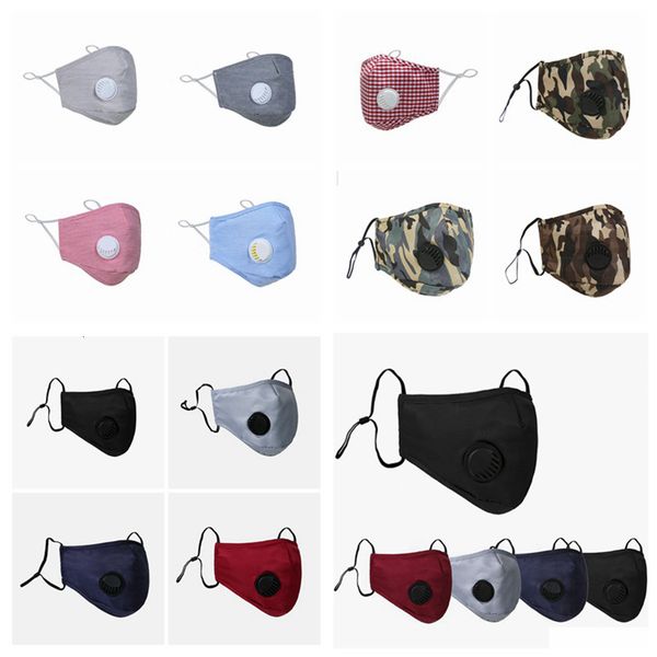 

dustproof pm2.5 face mask breathing valve mask earloop adjustable washable reusable anti-dust fog face designer masks rra3294