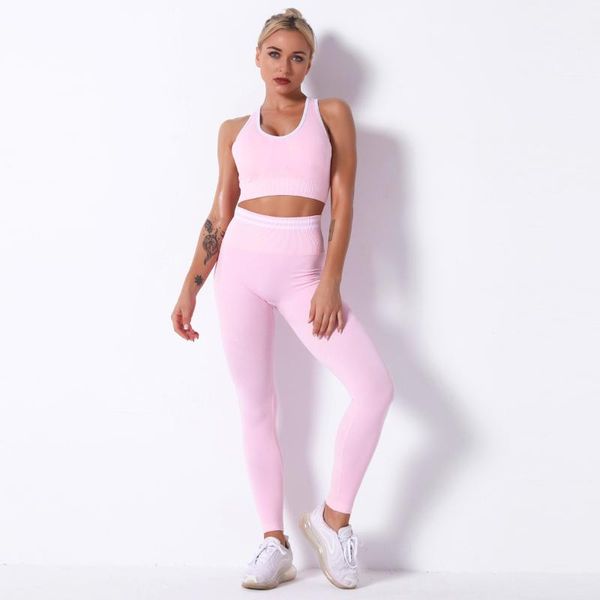 

yoga outfits cxuey seamless suit for fitness wear woman sports costume pro running 2 piece gym workout set women sportswear pink xs, White;red