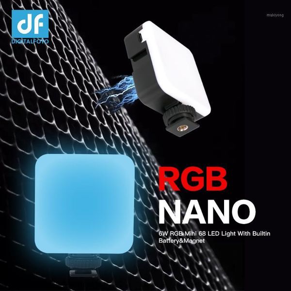 

flash heads rgb nano 6w mini 68 led video light with builtin battery&magnet for pographer studio vlogging1