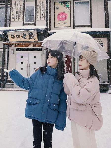 

down cotton-padded jacket female han edition loose small cotton-padded jacket to keep warm in winter new clothes w1, Black