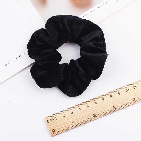 

6728scrunchies ponytail girl tie accessories women's velvet holder scrunchy bands velour hair loop pleuche headwear 50pc