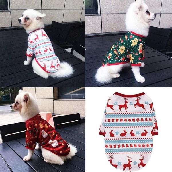 

christmas pet clothing christmas dress up dog t-shirt two-legged clothing suitable for party festivals m1