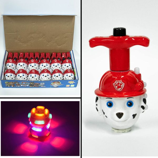

2020 new product led toy colorful glowing toy children's cartoon toy colorful illuminated outdoor music spinning imitation wood top