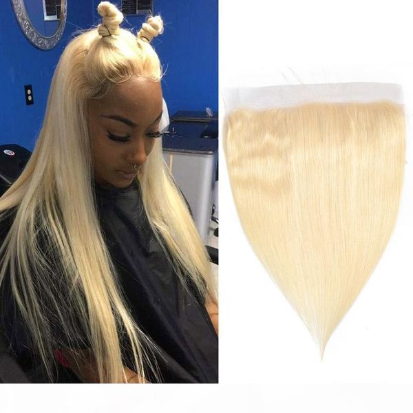 

indian 9a lace frontal ear to ear 13x4 frontal silky straight 13x4 lace frontal with baby hair products straight closure 613# blonde, Black;brown