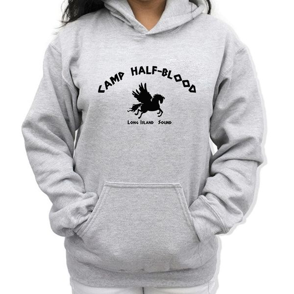 

fashion sweatshirts spring winter fleece hoodies print camp half blood demigods animal kawaii women's hoody pullover kpop y200915, Black