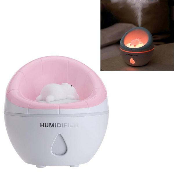 

sofa portable usb mute mini humidifier nebulizer with led night light for office home bedroom support usb output capacity 350ml dc 5v