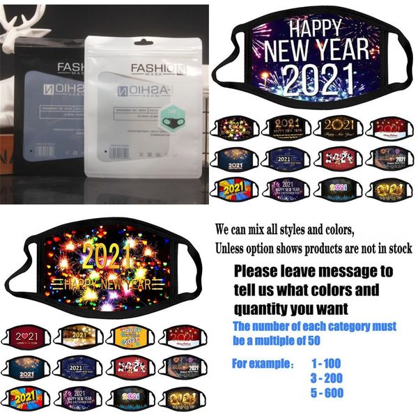 

factory8qvrdesigner 2021 face mask kids christmas washable dust and haze mouth masks happy new year men women foutletz1zv