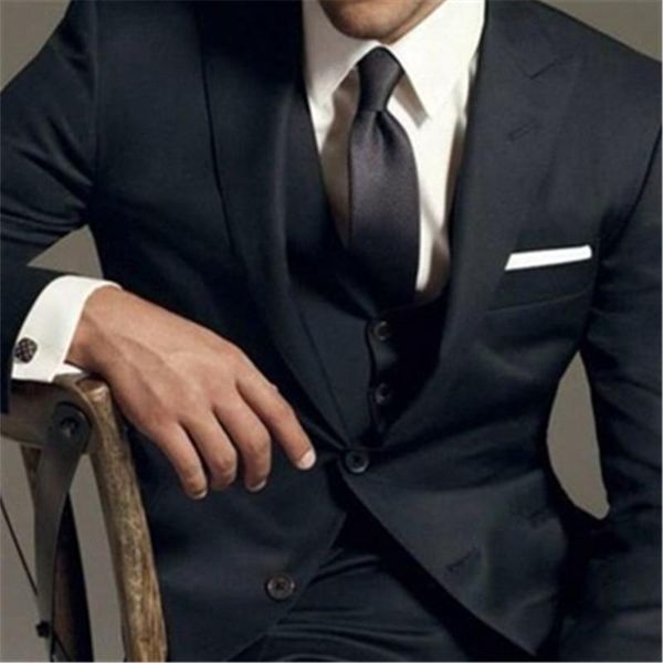 

men's suits & blazers italain style black men for wedding groom 3pieces(jacket+pant+vest+tie) bridgegroom slim fit terno masculino blaz, White;black