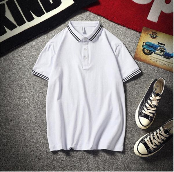 

zng 2020 men's polos men cotton short sleeve shirt brand jerseys summer solid male polo clothes, White;black