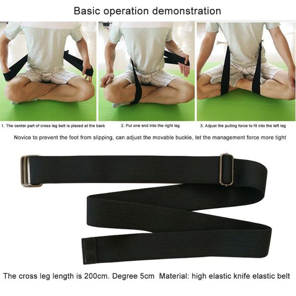

yoga adjustable seat belt elastic strap back posture support for men women gym workout practice cross legged band accessories