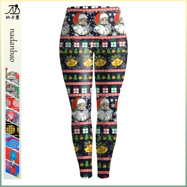 

costume s claus slim and hip lifting leggings pants girl, Black;white