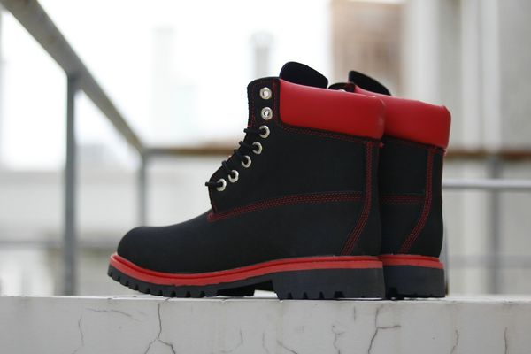 

2020 men women black red outdoor shoes high leather comfortable trainer sneaker men size 36 -45