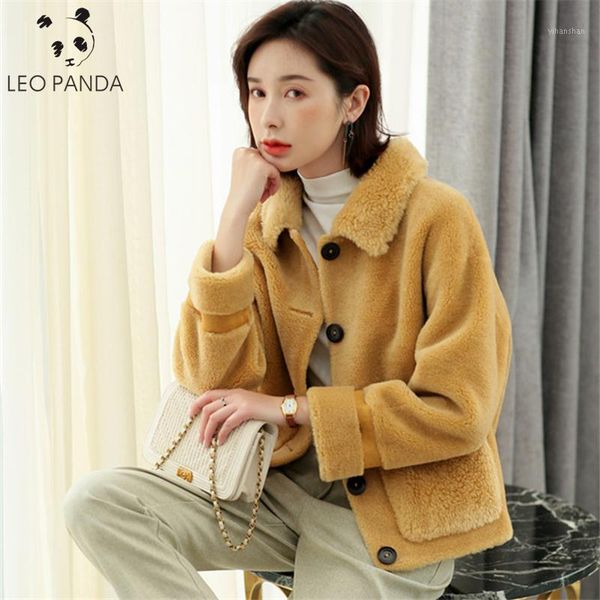 

2019 superior quality real wool fur jacket women new sheep shearing fur coat female genuine natural coats plus size parka1, Black
