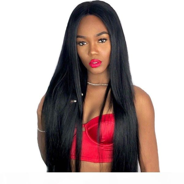 

130% density straight full lace human hair wigs glueless brazilian wig with baby hair pre plucked lace front wig, Black;brown