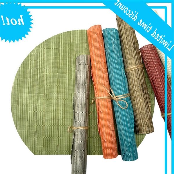 

nordic semicircular pvc tableware anti slip heat resistant teslin environmental protection western mat