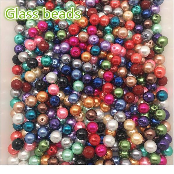 

wholesale 4/6/8/10mm glass beads imitation pearls beads round pearl beads for jewelry making diy bracelet jllwlf