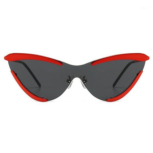 

sunglasses fashion cat two-tone women vintage metal eyeglasses mirror classic shades triangle eyewear sun glasses female uv4001, White;black