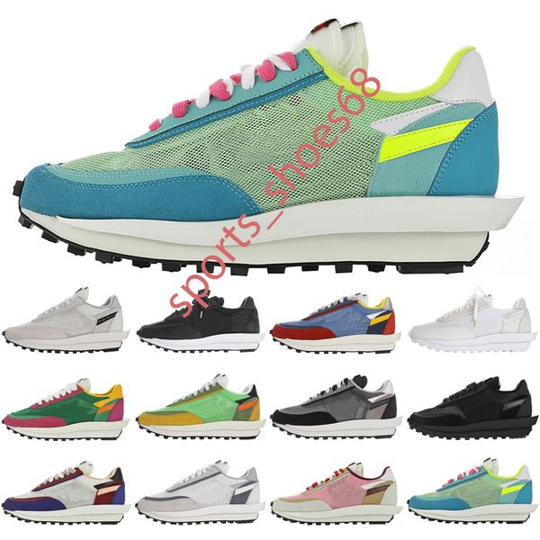

2021 new basketball shoes latest ldv waffle running shoes men women triple black white nylon gusto varsity blue outdoor women sports, White;red