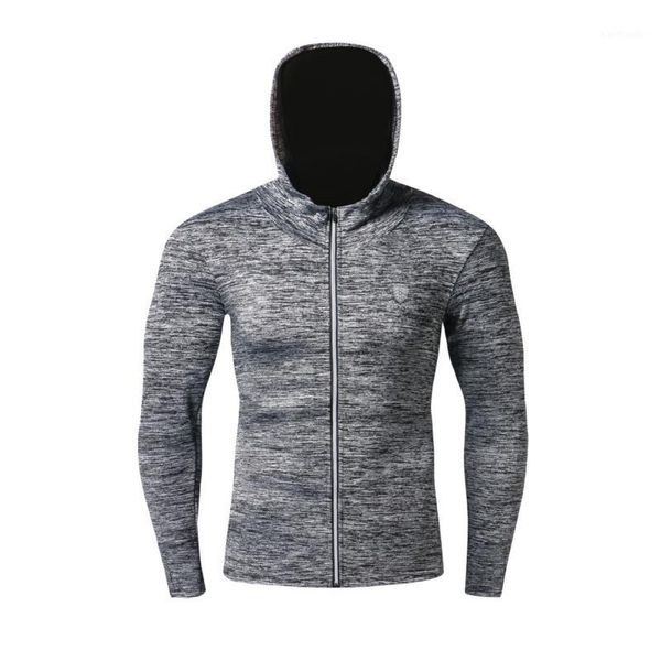 

running jerseys outdoor sports shirt jacket male breathable and quick-drying hooded windproof fitness sportswear1, Black;blue