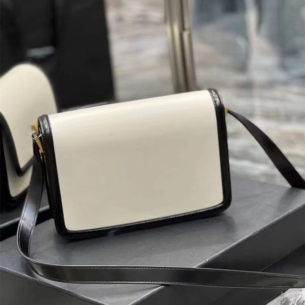 

new arrival fashion crossbody bag girls flap saddle bags smooth box leather luxury messenger small big two sizes flat purse for ladies totes