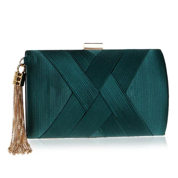 

evening bags pure hand luxury metal tassel lady clutch bag with chain shoulder handbags classical style small purse day