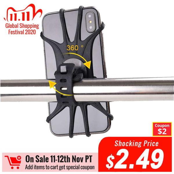 

mobile phone universal silicone bracket, bicycle handle, iphone 11, 8, xs, xomi 9