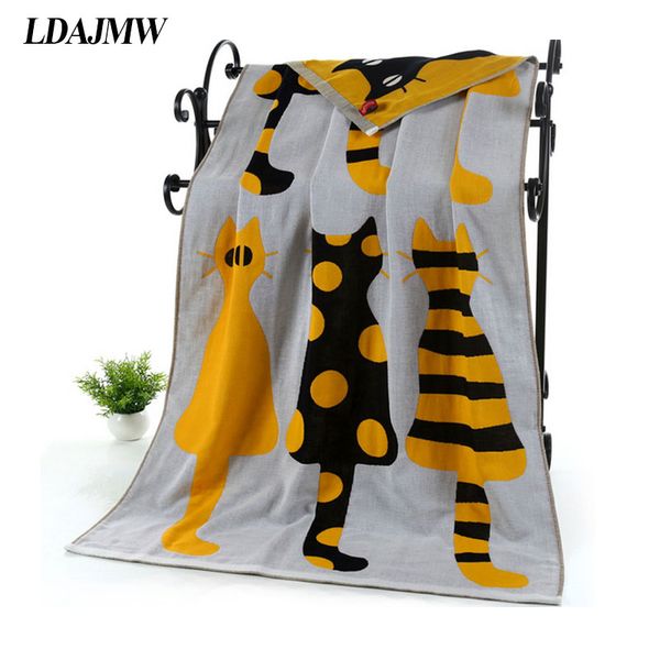 

ldajmw cotton gauze cartoon towel bath towel textile large thick towel l bathrobe beach shawl children blanket