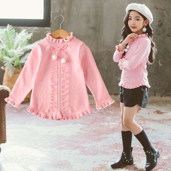 

sweater clothing girls' round neck pullover bottomed t-shirt autumn winter 2020 new korean zhongda children's slim fitting, Blue