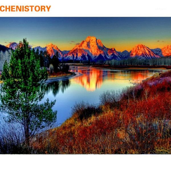 

paintings chenistory mountain diy painting by numbers kits calligraphy acrylic paint for home decor 40x50cm artworks1