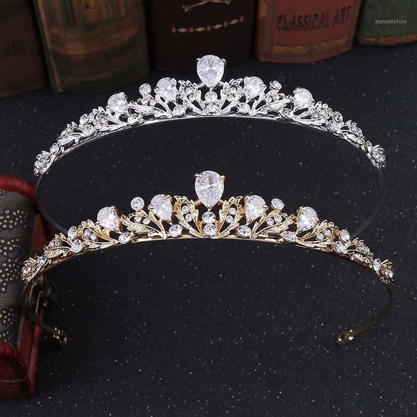 

forseven women baroque headpeice gold/silver color imitation pearl tiara handmade rhinestone crown wedding hair accessories jl1, Golden;silver