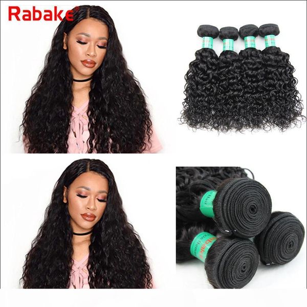 

3 4шт перуанский волос ткать связки волна воды natural black 100% необработанные grade 9а перуанский человеческих волос оптовая bundle deal