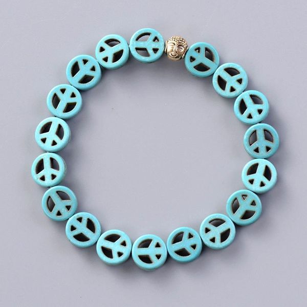 

factoryefwwstretch peace boho sign bracelets buddha stones charm elastic yoga bracelet 2021 fashion jewelry bbykad bdeho