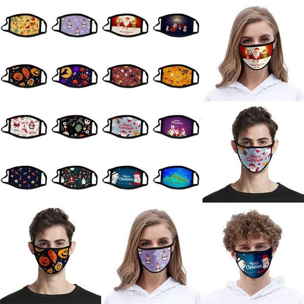 

color christmas adults kids halloween 17 anti dust reusable washable mouth cover xmas face masks 1000pcs t1i2306