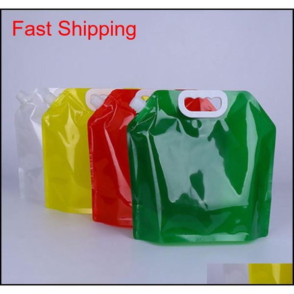

large capacity outdoor folding water bag emergency water storage bag travel camping hiking portable waterproof bag 5 colors zza945 gd1fg