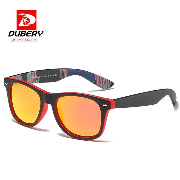 

dubery sport men's polarized sunglasses brand designer classic uv protection driving mirror shades male sun glasses for women, White;black