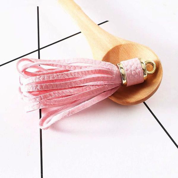 

2pcs faux leather tassel fringe diy bag keychain decorative pendant handmade art crafts supplies home sewing accessories tassels h sqcaci