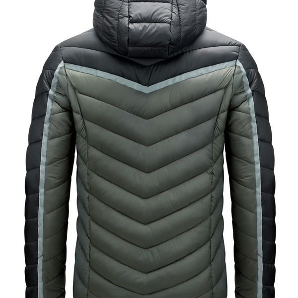 

new winter men parka casual mens jacket autumn fashion color patchwork outwear warm hooded coat male slim fitness clothing 201118, Black